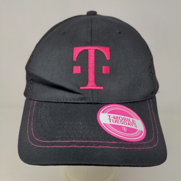 T-Mobile Tuesdays Women's Strapback Mesh Back Hat Black Size OSFA Embroidered - Picture 2 of 7